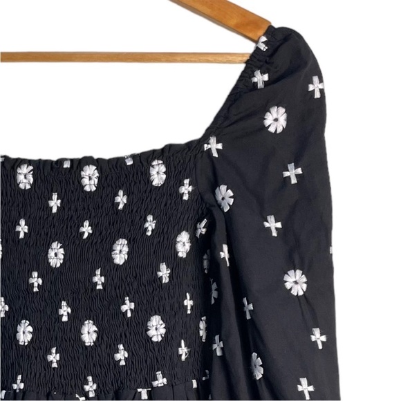 Never Fully Dressed ASOS Black White Embroidered Dress Size 2 - Picture 10 of 13